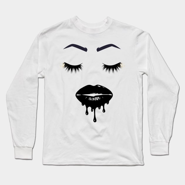 lashes and lips Long Sleeve T-Shirt by byTimmyVelvet